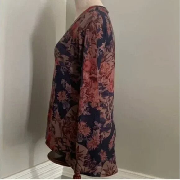 Soft Surroundings Women's Heavenly Soft Millie Crane Floral Print Tunic PXS - Picture 5 of 9